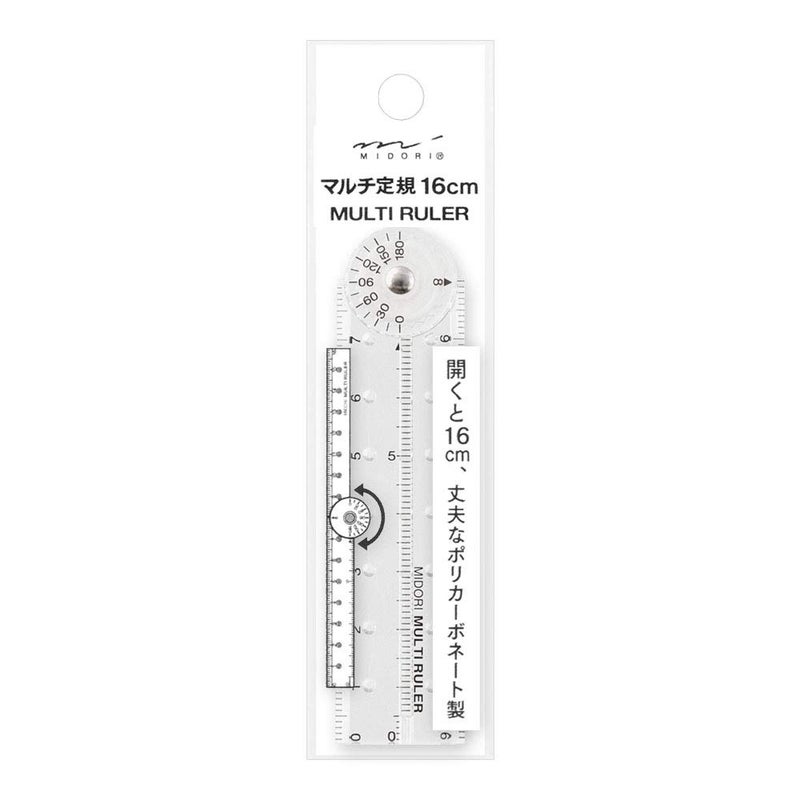 DESIGNPHIL 42263006 Midori Multi Ruler  6.3 inches (16 cm)  Transparent - Image 1